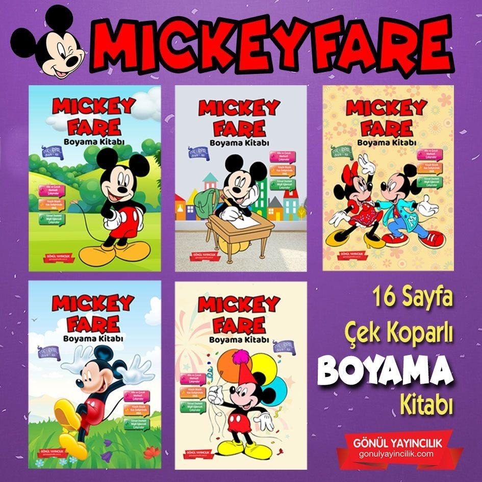 Mickey Fare Boyama Kitabı 5 Li Set 