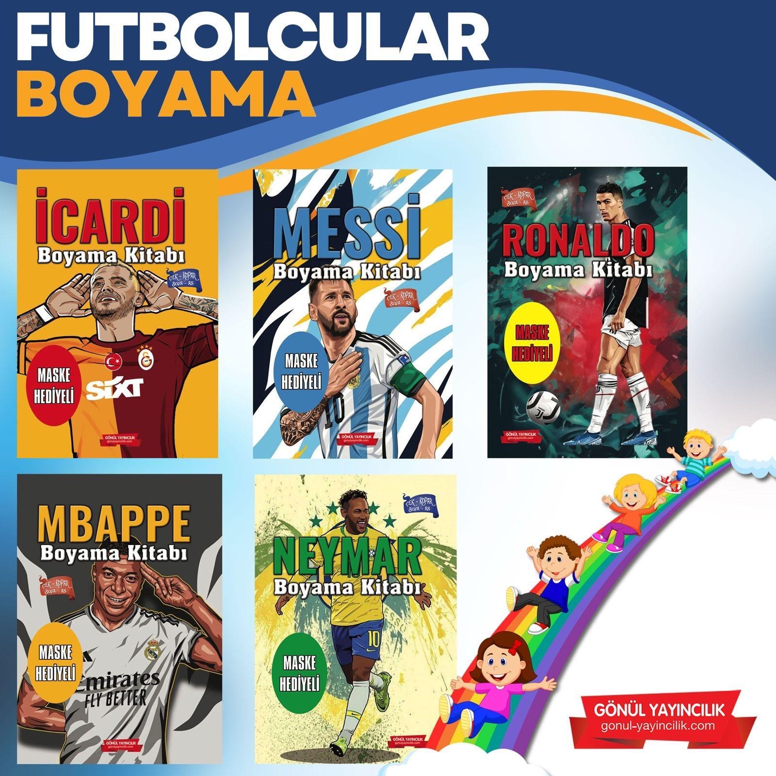 Futbolcular Boyama Kitabı 5 Li Set 