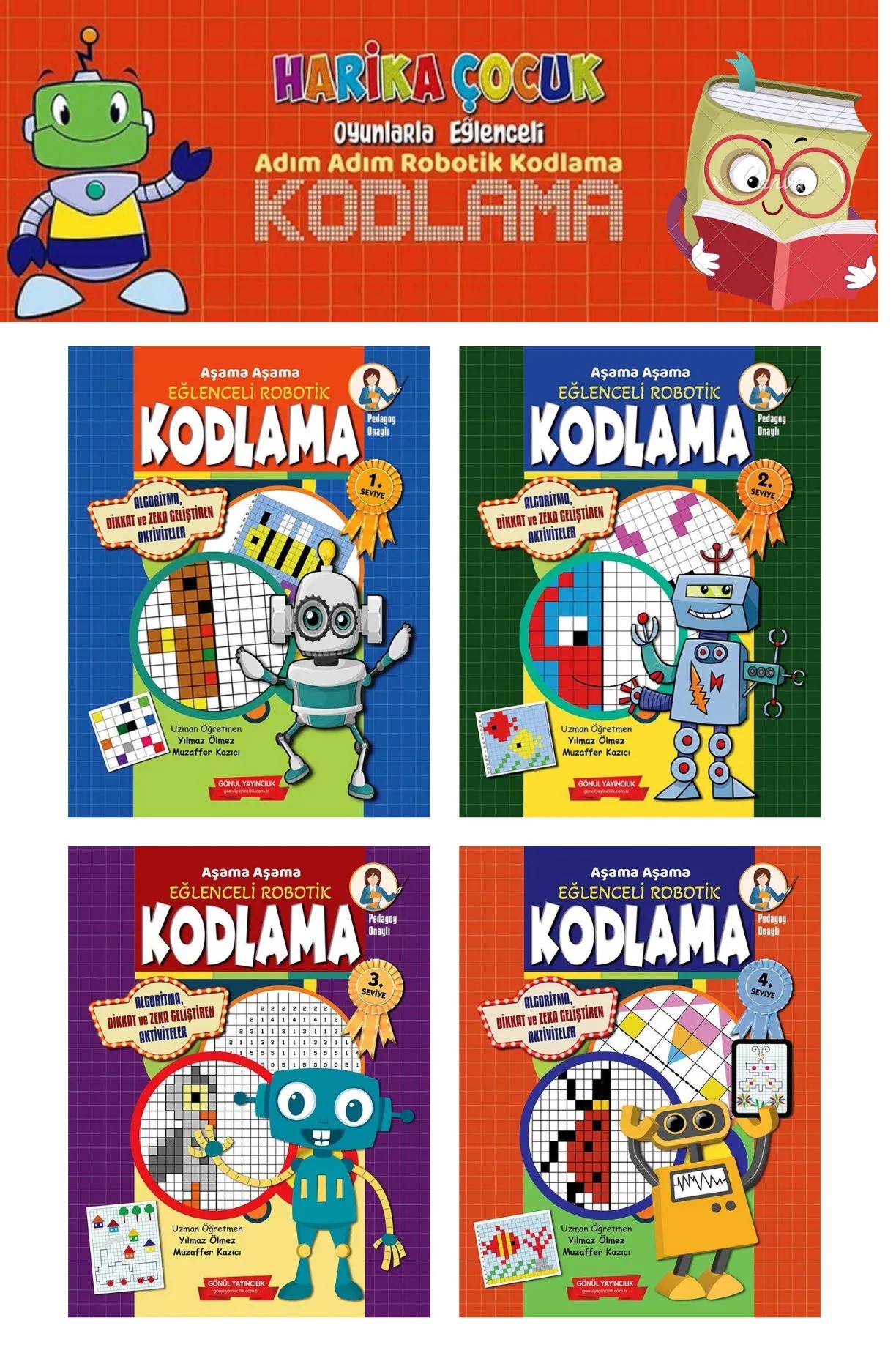 Aşama Aşama Eğlenceli Kodlama 4 Lü Set 