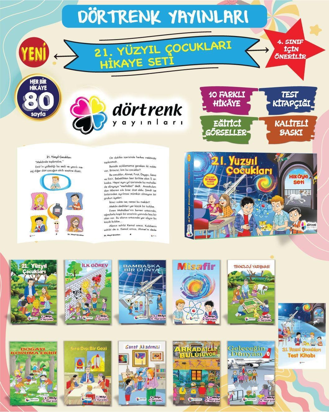 21. YÜZYIL ÇOCUKLARI HİKAYE SETİ (10 KİTAP)
