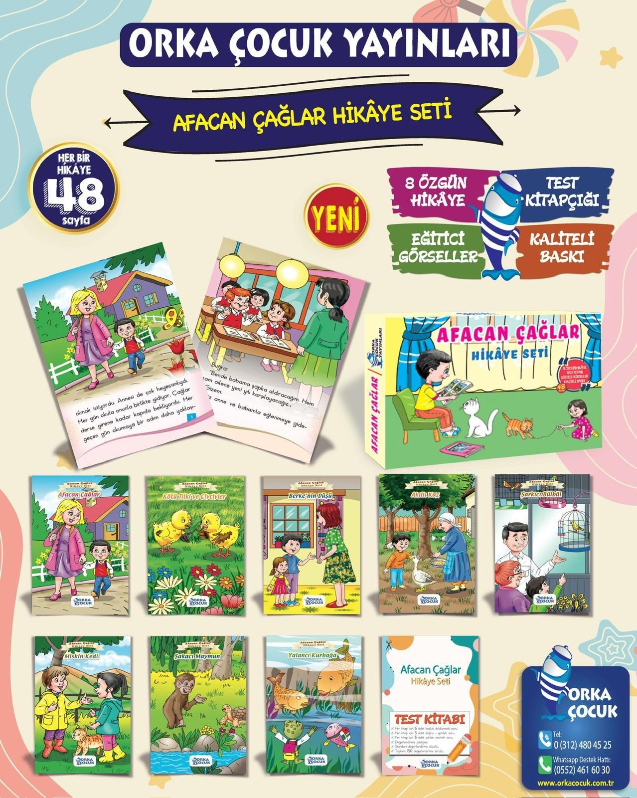 Afacan Çağlar Hikaye Seti  (8 KİTAP)