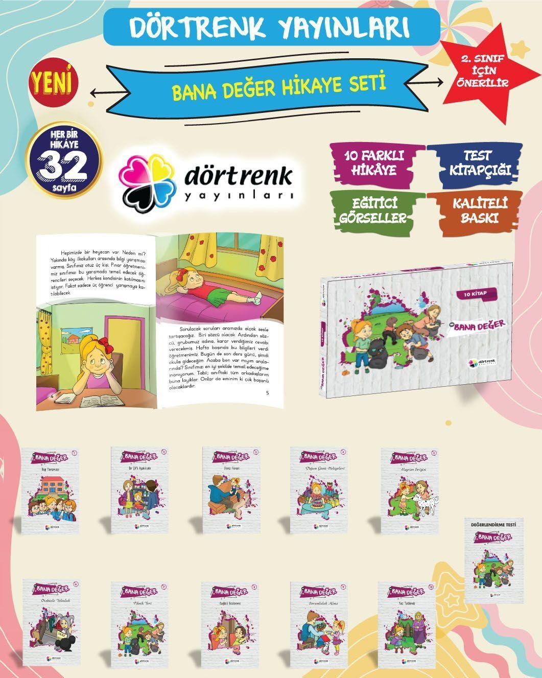 Bana Değer Hikaye Seti   (10 KİTAP)