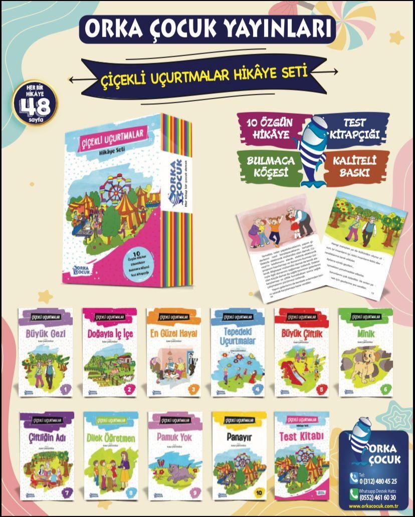 Çiçekli Uçurtmalar Hikaye Seti - 10 Kitap